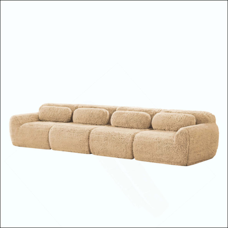 Tissu moelleux doux et moelleux, canapé désossé, conception ergonomique en éponge haute densité 32D, emballage sous vide à compression complète, connexion à boucle libre pour la chambre à coucher, cinéma maison