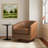 Bennett Genuine Leather Swivel Barrel Chair-1697938627