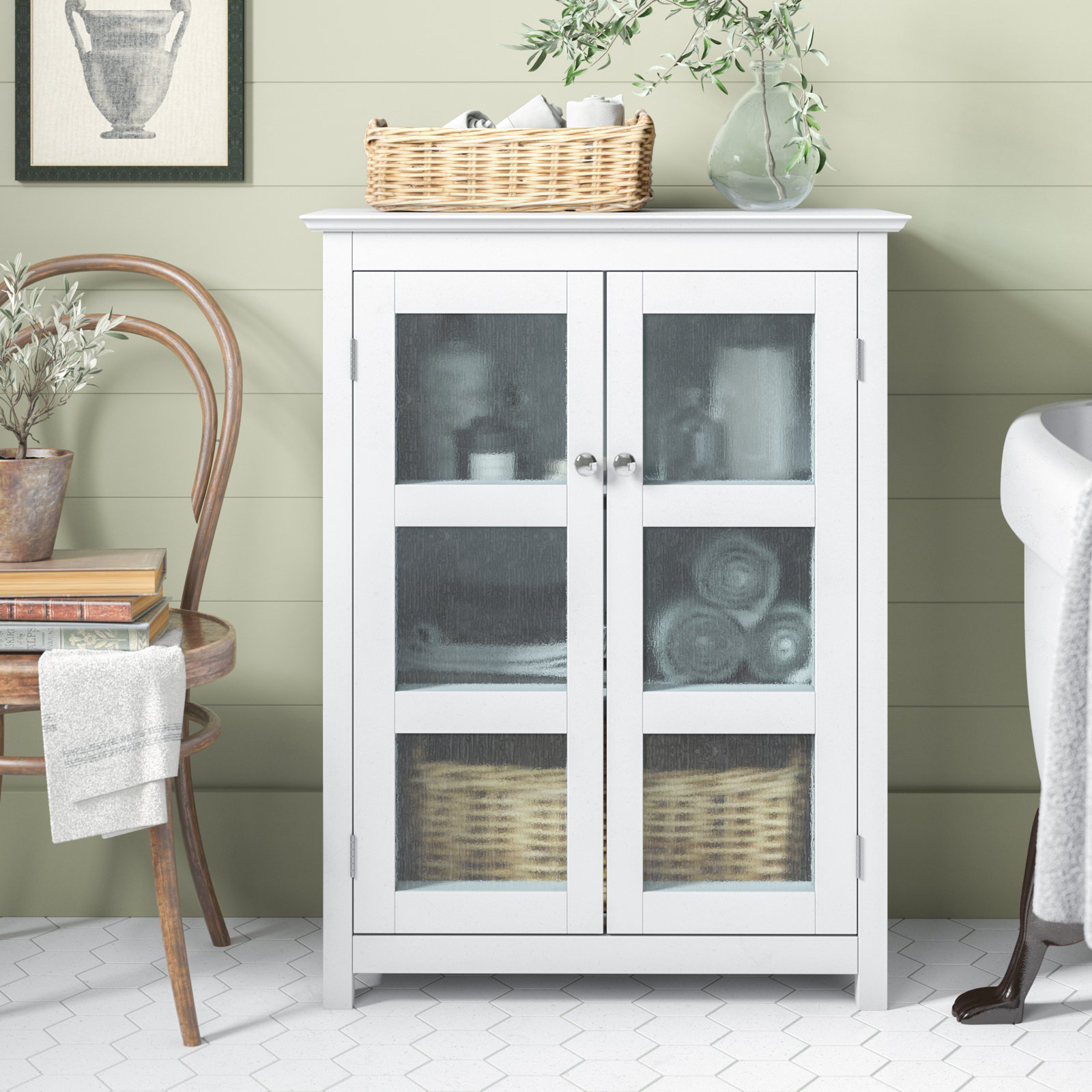 Leist 2-Door Freestanding Floor Storage Cabinet with 2 Adjustable Shelves