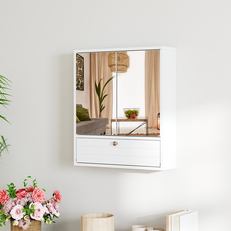 54mm W 62mm H Wall Mounted Required Medicine Cabinet Mirror