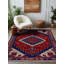 Tapis marocain en coton et polyester à imprimé numérique Gulhayo-1244324328
