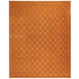 West Bromwich Geometric Hand-Knotted Rust Area Rug