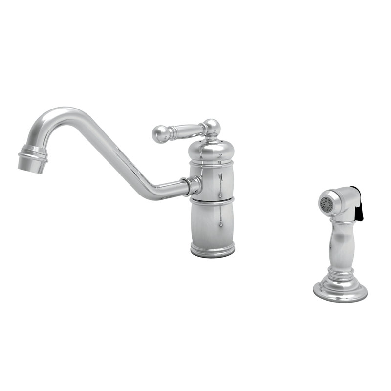 Nadya Single Handle Kitchen Faucet with Side Spray, Polished Nickel