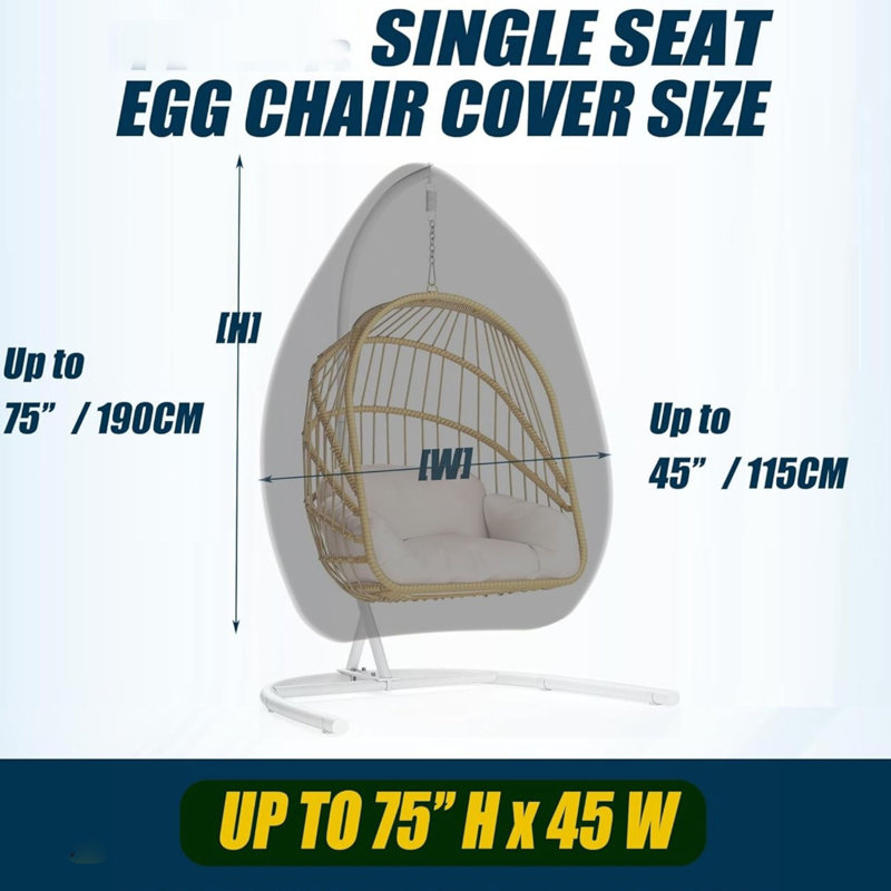 Outdoor Swing Seat Cover, Grey