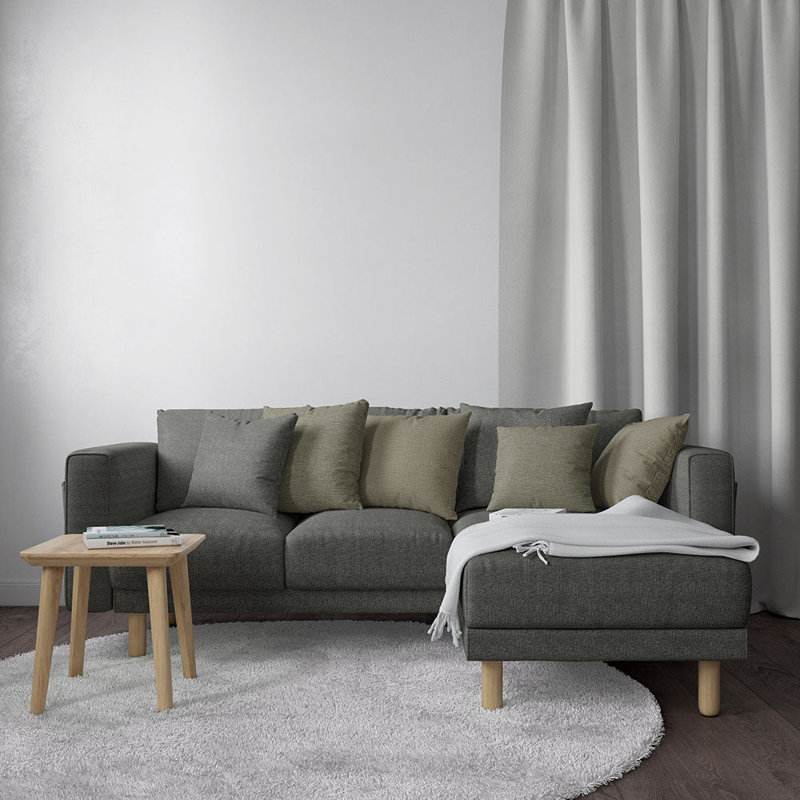 Tissu uni Abbeyshea Stature, Anthracite