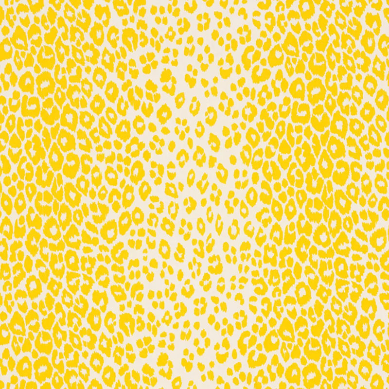 Tissu léopard emblématique, Jaune