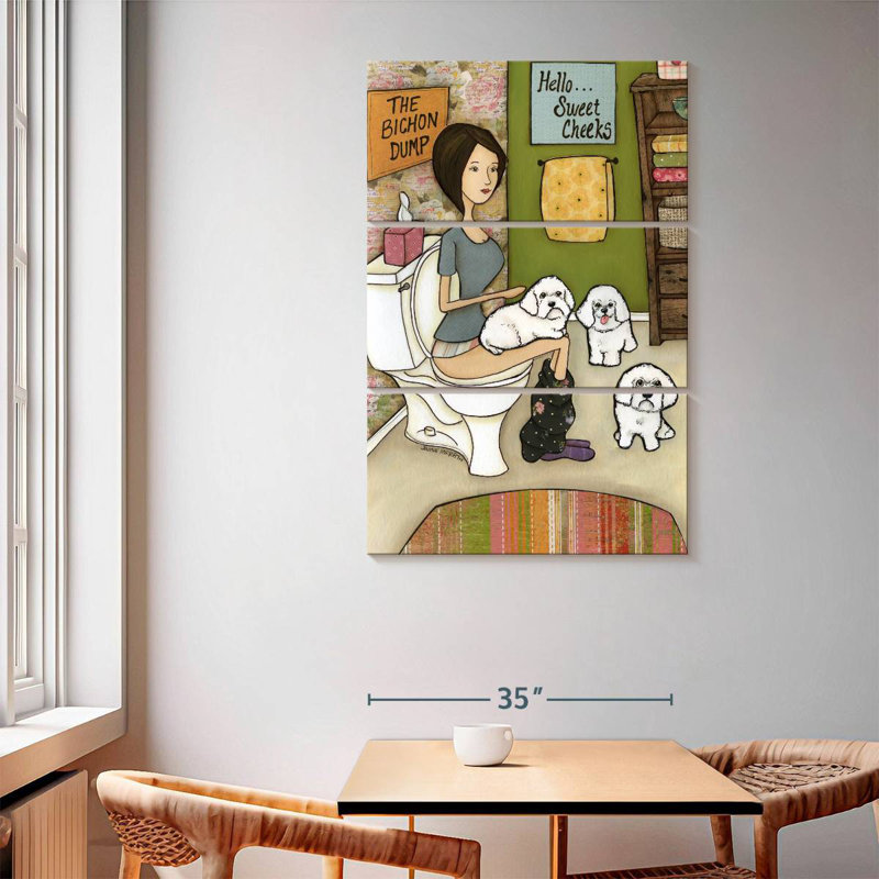 Brampt The Bichon Dump, 65" H x 42" W