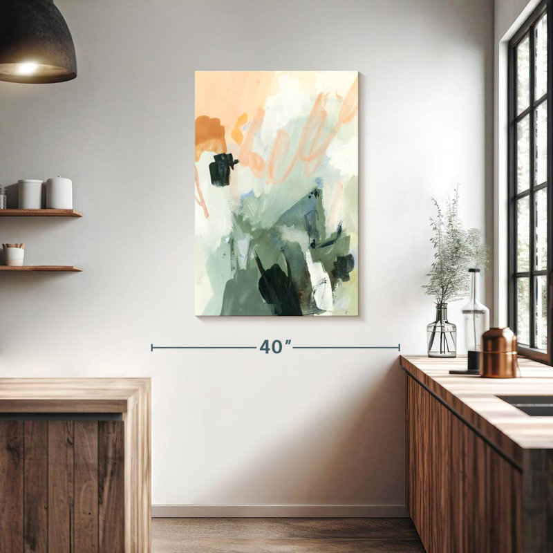 Avery mousse et pêche I, H 39 po x l 26 po
