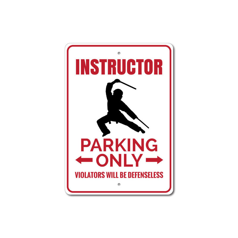 Enseigne d'instructeur en aluminium, H 18 po x l 12 po x P 0,06 po