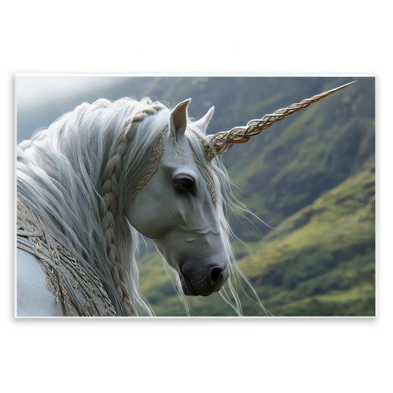 Plaque murale Celtic Unicorn, H 13 po x l 19 po