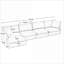 Canapés modulaires | Canapé moderne en L pour 4 personnes à assise profonde | Chenille | Crème-428102397