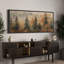Illustration de pin, forêt, photos de bois d'automne brun, impression numérique sur toile giclée sur toile-111652483-111652482