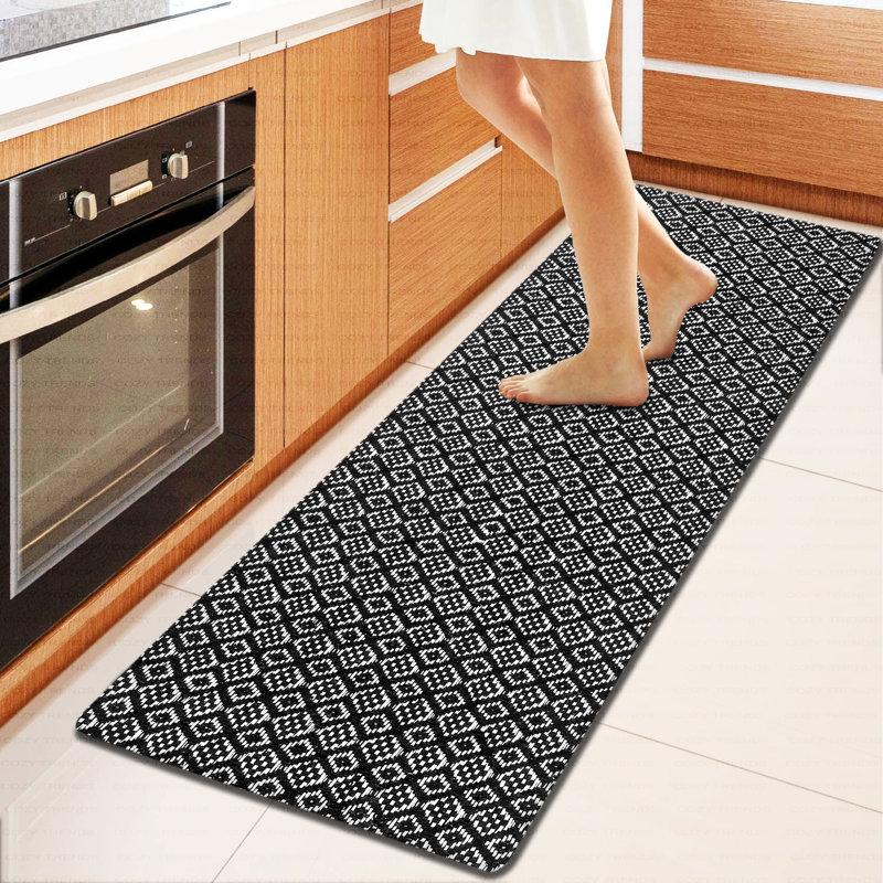 Ensemble de 2 tapis anti-fatigue Joletta, Noir