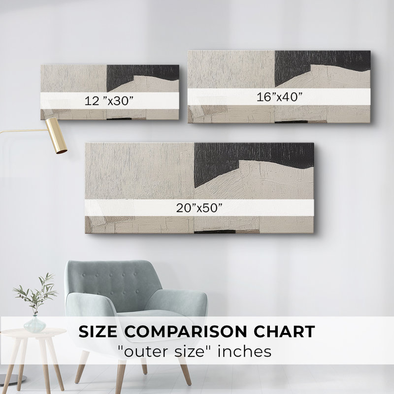 Toile tendue avec châssis abstrait # 7 LXIX, H 20 po x l 50 po