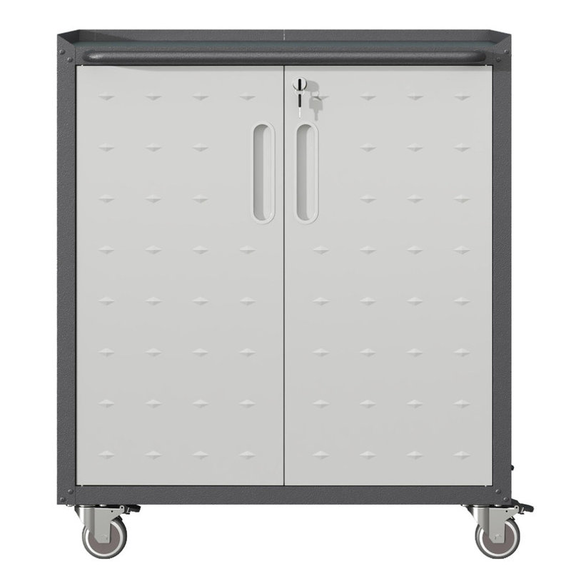Mobile Metal Garage Cabinet - Heavy-Duty, Ultra-Durable Tool Storage for Garage, Office & Home Decluttering