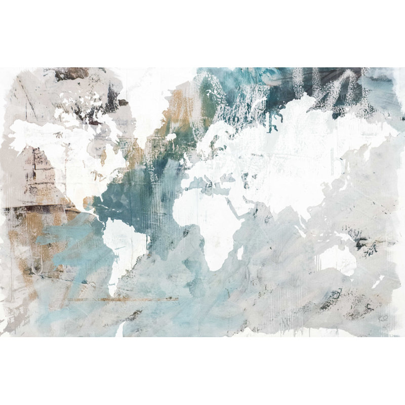 Carte du monde neutre, H 24 po x l 36 po