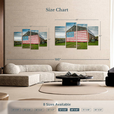 Borges American Flag On Barn