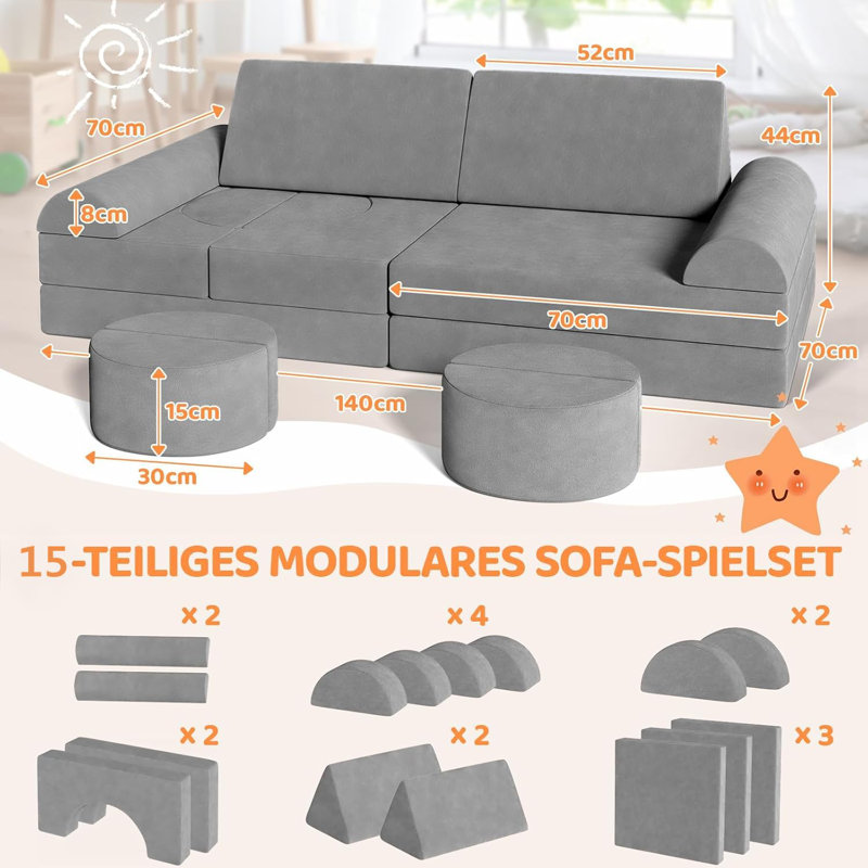 2 Seater Sofa, Grey