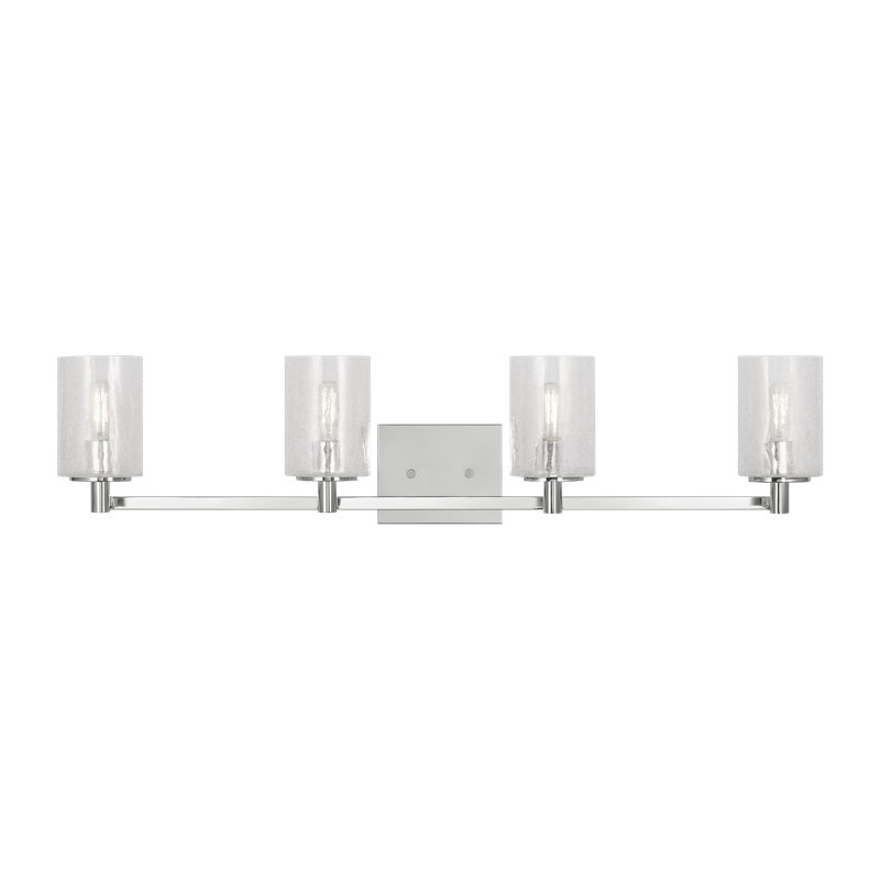 Applique murale / salle de bain quatre lumières Parker de Génération Éclairage , 4, Chrome