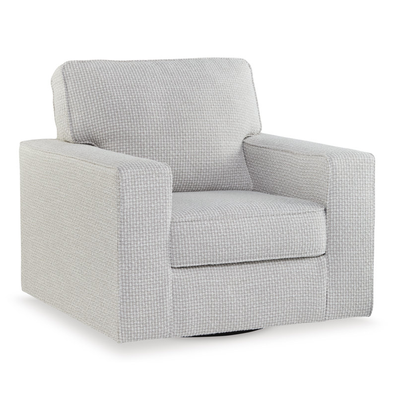 Lafondra Swivel Accent Chair, Gray Fabric