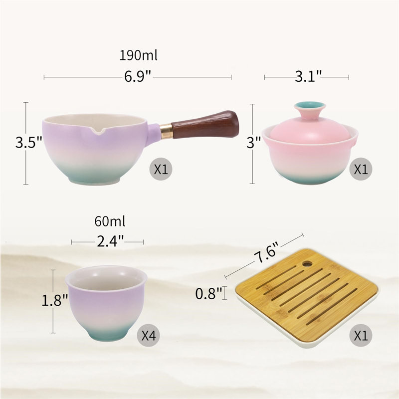 Bungalow Rose Messyah Teapot Set, 6.4