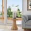Flora Rattan Scalloped End Table