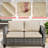 Patio Loveseat Sofa PE  Rattan Set With Thick Cushions and Sturdy Frame-1465035976-1465035977