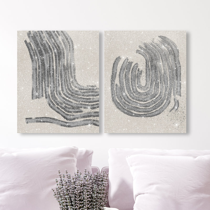 Two Spaces Set Canvas Abstract Print by Oliver Gal, Black Frame, 16 x 20, 16"H x 20"W, Gallery Wrapped