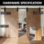 Ensemble de quincaillerie à deux portes sans dérivation à conception simple Black Rustic Imperial (porte non incluse)-70477120