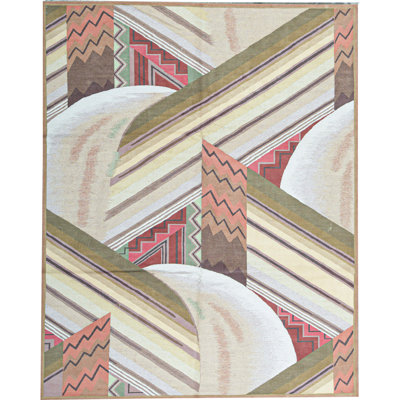 Hand-Knotted High-Quality Multi-Colored Area Rug