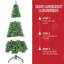 Arbre de Noël artificiel avec pointes en PVC, structure à charnières et support en métal - Arbre de vacances vert complet pour la décoration de bureau, d'appartement ou de fête-1014288914