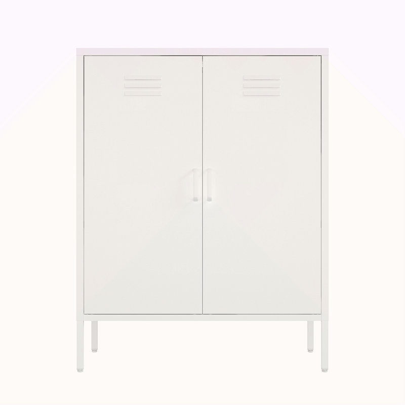 Armoire d'appoint 32 "en métal blanc