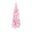 Arbre de Noël artificiel enneigé 5 pi de hauteur avec pin en forme de pin et branches réalistes, rose