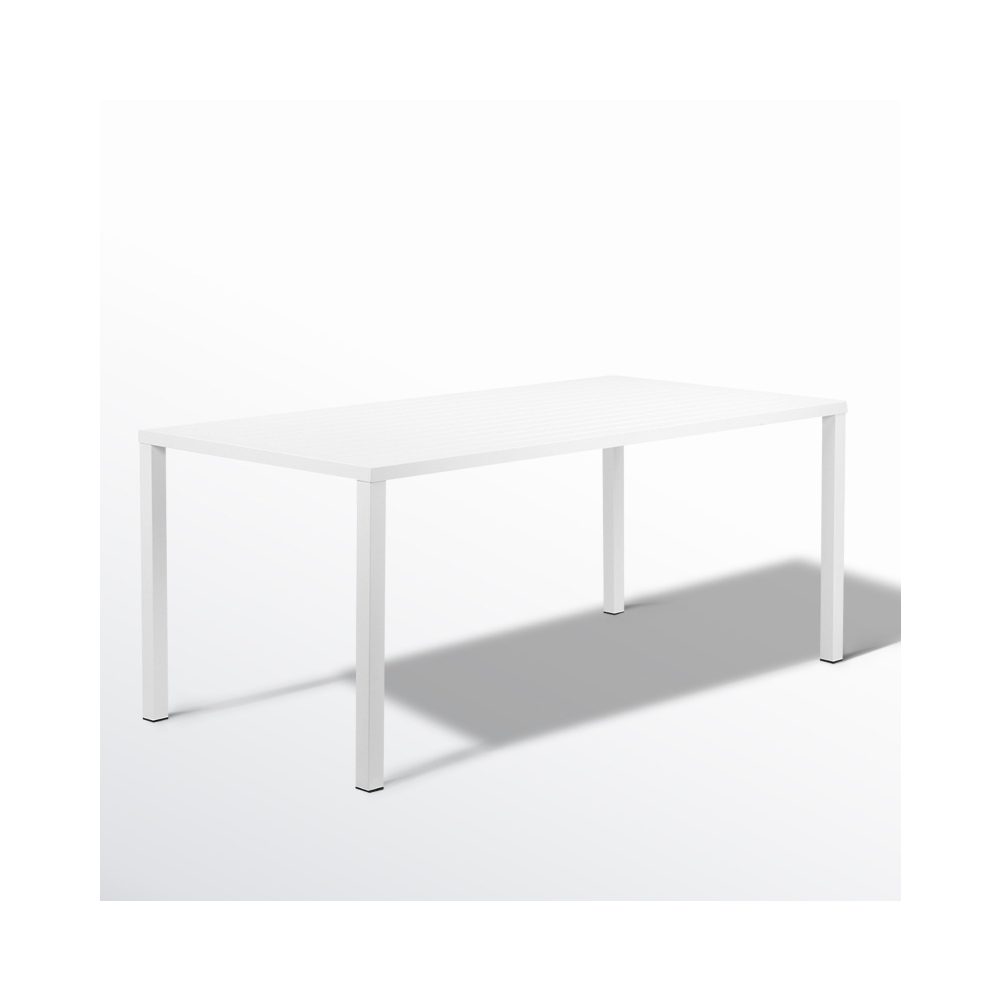 Ottie 71'' Aluminum Outdoor Dining Table, White
