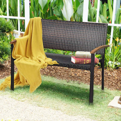 Antchen 45" Wide Outdoor Wicker Loveseat by Winston Porter