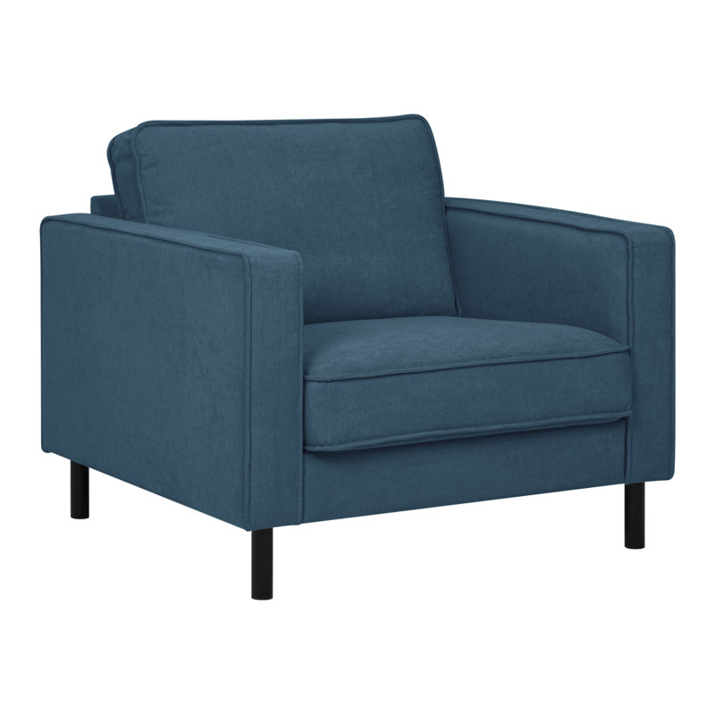 Limones Upholstered Armchair, Ink Blue