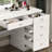 39.4'' Wide Makeup Vanity Set with Stool and LED Mirror-1724558307