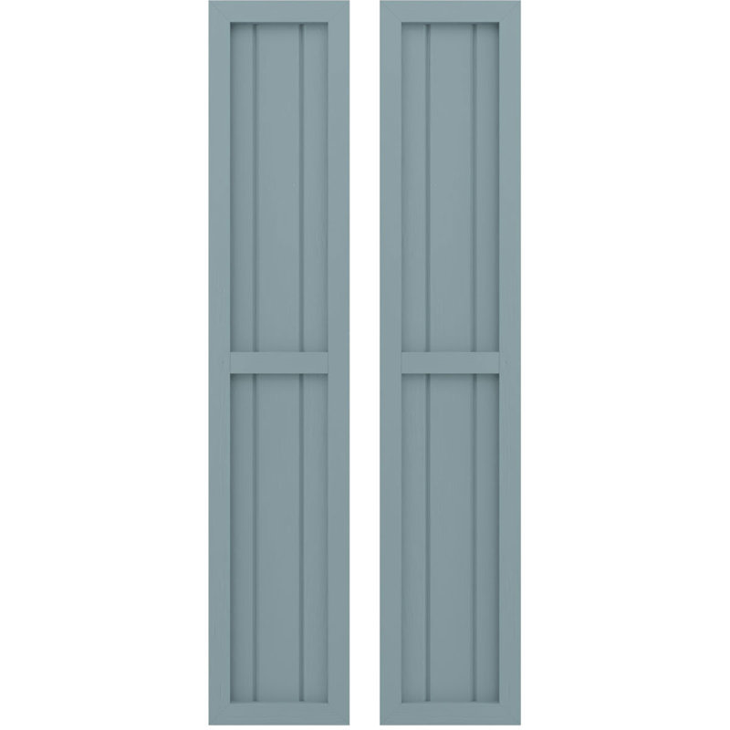 Deux volets à panneaux égaux Americano (par paire), 10 1/2", 31", Bleu paisible
