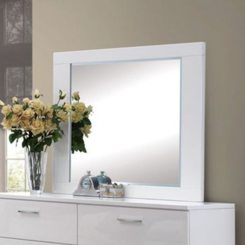 Miroir Lorimar, 37,03 po x 46,03 po, Blanc, Rectangulaire