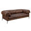 Jaron Mocha Top Grain Leather Sofa