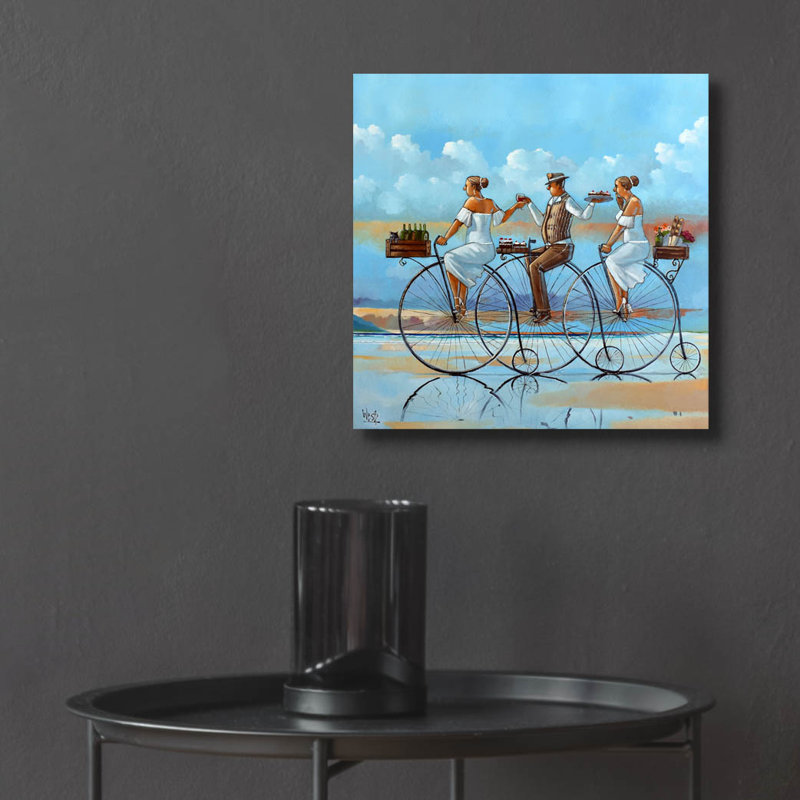 Art mural en verre Highland Dunes «Joy Ride Iv» par Ronald West, H 12 po x l 12 po x P 0,13 po
