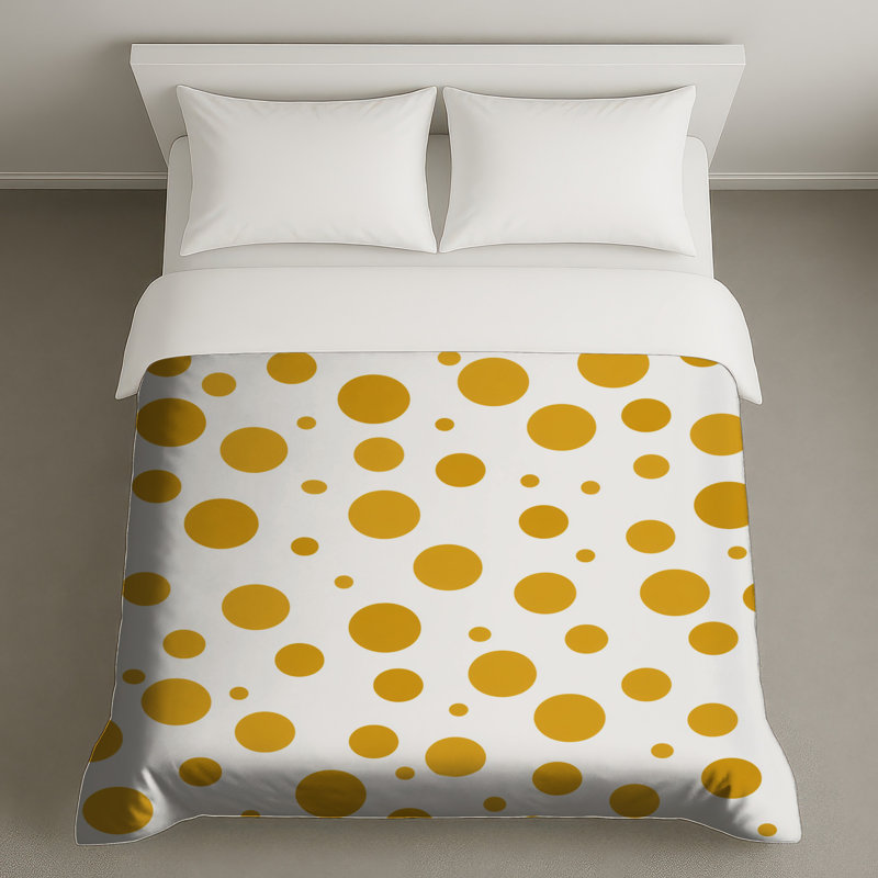 Housse de couette à pois moderne, Très grand lit