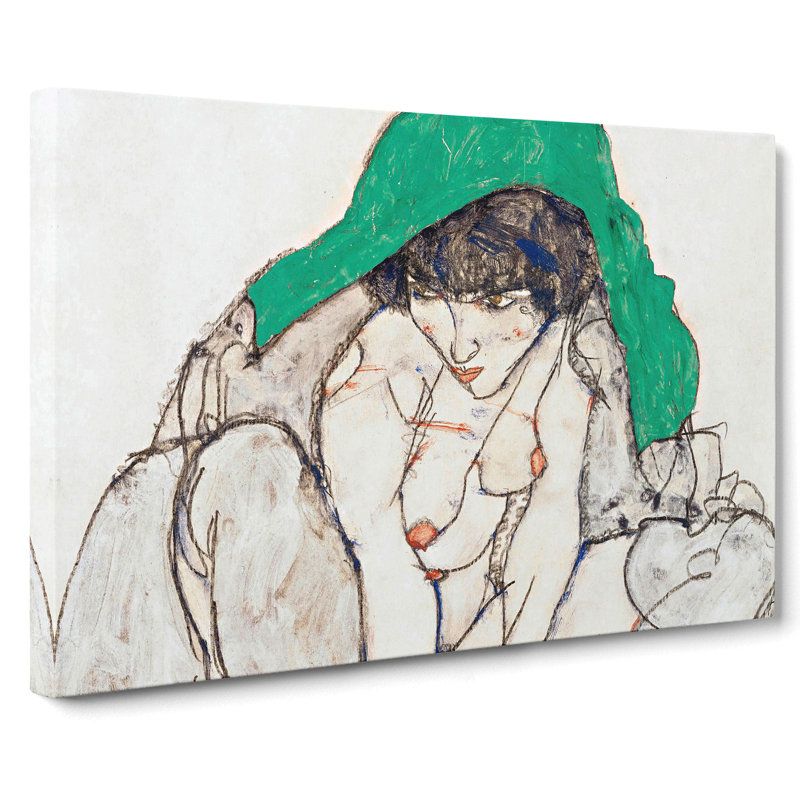 Portrait Of A Woman Vol.6 by Egon Schiele - Wrapped Canvas, 40cm H x 60cm W x 3cm D