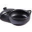 Batterie de cuisine ancienne, casserole en argile plate Chamba, moyenne, 3 pintes-73583174