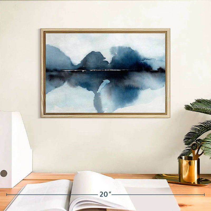 Mystic Horizon I, Floating Frame Natural Wood, 13" X 9"