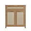 Meuble télé modulaire en bois avec portes en rotin, console multimédia extensible avec rangement à tiroirs, centre de divertissement combiné 2 pièces pour le salon