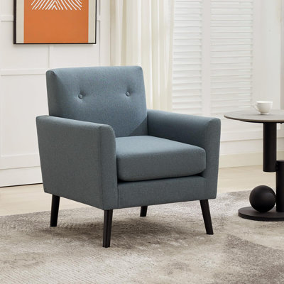 Upholstered Linen Armchair