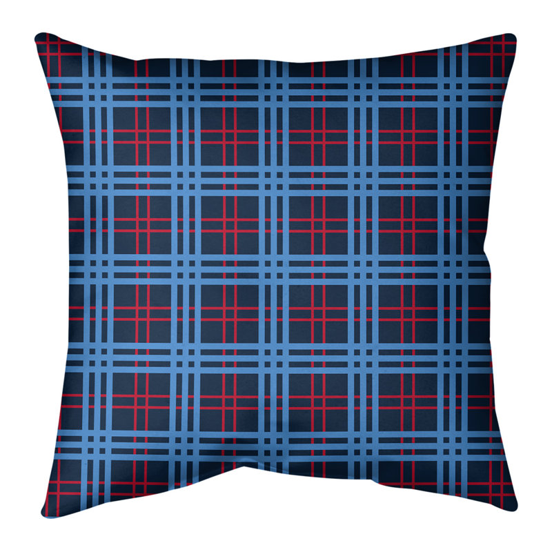 Housse de coussin Football Luxury, Poly sergé, 16 po x 1 po, Marine / Rouge / Bleu