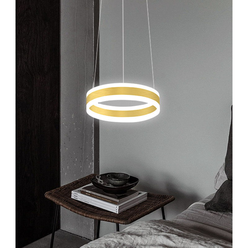 Lustre moderne 7,8 po à DEL, Gold