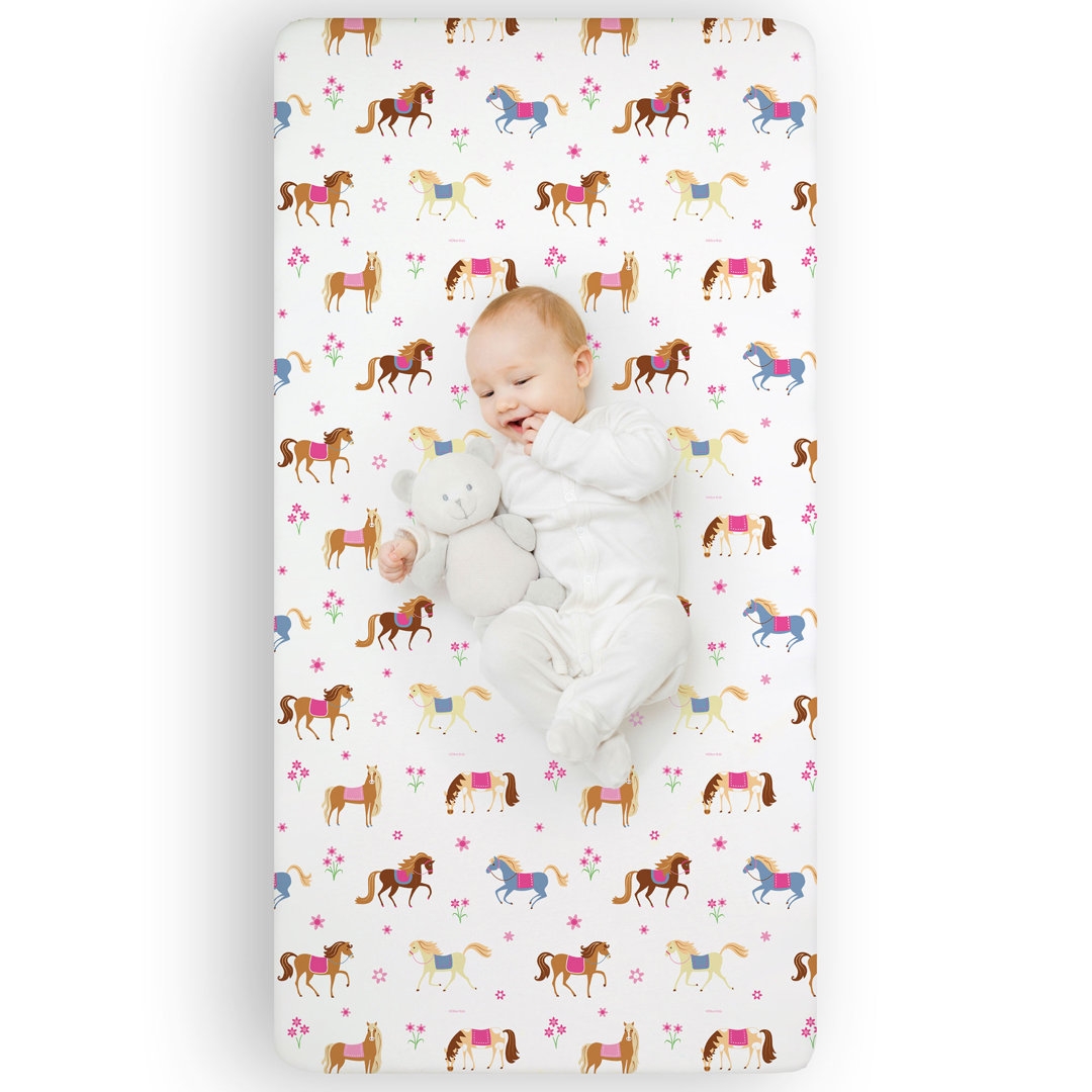 Animals 100% Cotton - Piece Standard Crib Fitted Sheet Wildkin